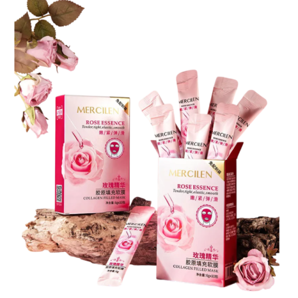 Mascarilla Rellena de Colágeno con Esencia de Rosa
