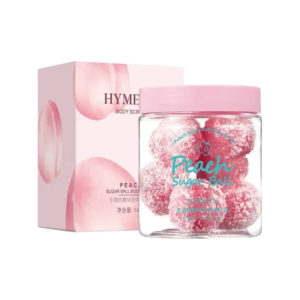 Exfoliante con bolas de azĂșcar y durazno