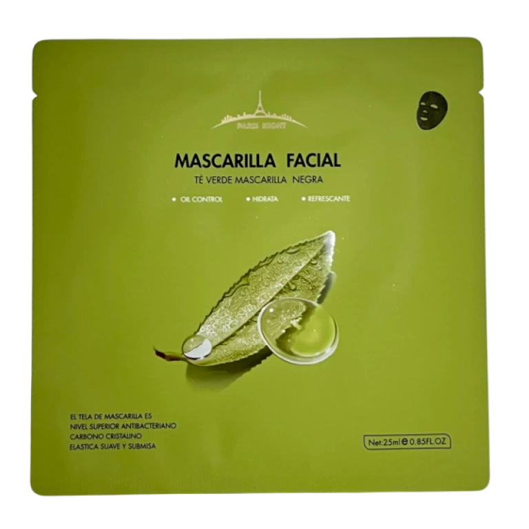 Mascara de Carbono de Te Verde